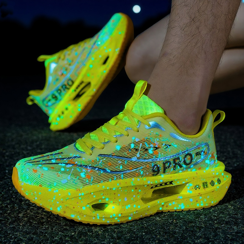Reflective Night Running Shoes - Yeni Yumuşak Taban Yastıklama erkek koşu
