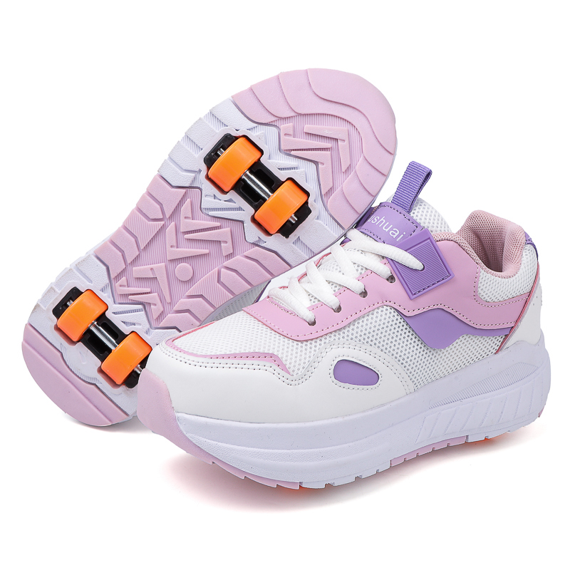Running Shoes - Çocuklar için 4 Tekerlekli, Çıkarılabilir Tekerlekli