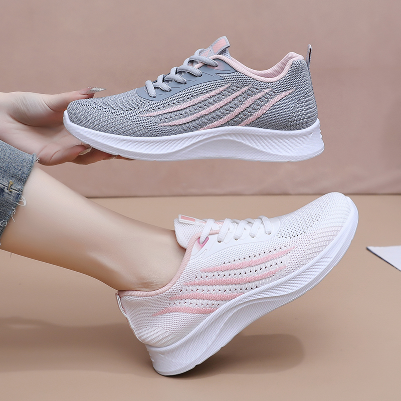 Kadın Sonbahar Fileli Günlük S - Knit Fabric Lace Up Sneakers incelemesi ve fiyatı