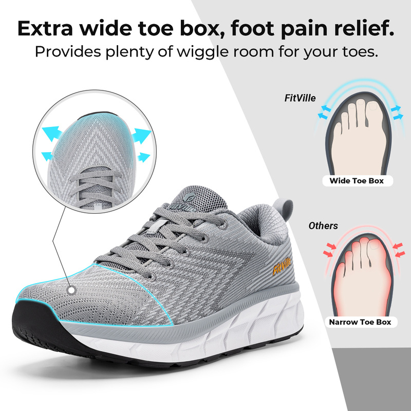 FitVille Erkek Geniş Kalıp Spo - Breathable Mesh Athletic Shoes incelemesi ve fiyatı